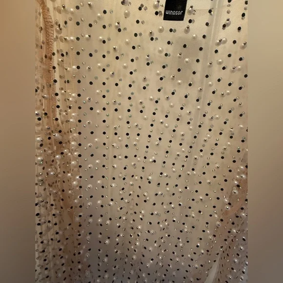 Windsor Pearl Embellished Nude Top - Picture 3 of 4